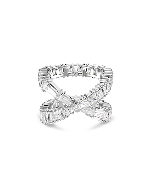 Swarovski Hyperbola Infinity Ring In Silver
