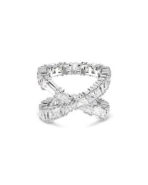 Shop Swarovski Hyperbola Infinity Ring In Silver