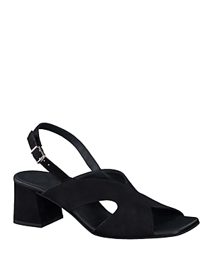 Paul Green Verona Slingback Sandal In Black Suede