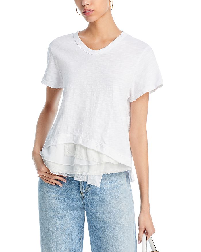 Wilt Boxy Mixed Media Hem Tee Bloomingdale's