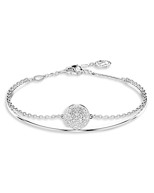 Shop Swarovski Meteora Chain Bangle Bracelet In Silver