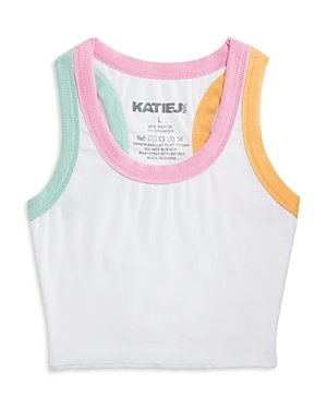 Katiejnyc Girls' Livi Cropped Tank Top - Big Kid In Pastel Multi