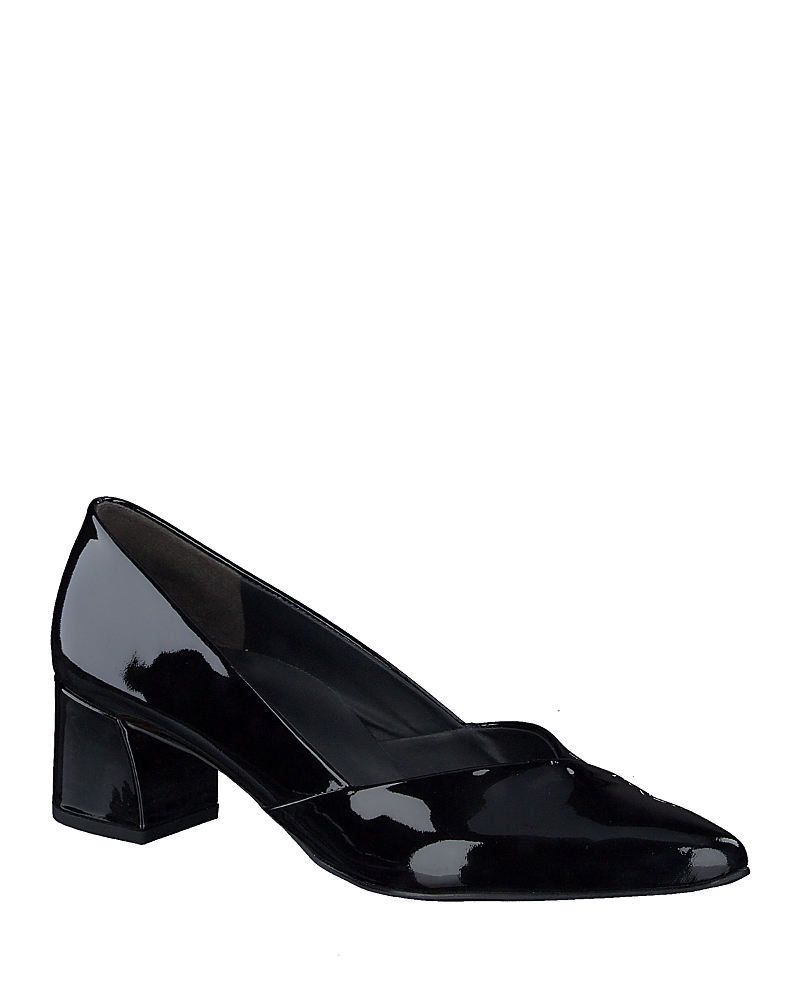 Paul Green Rendi Pointed Toe Pump In Black Soft Patent