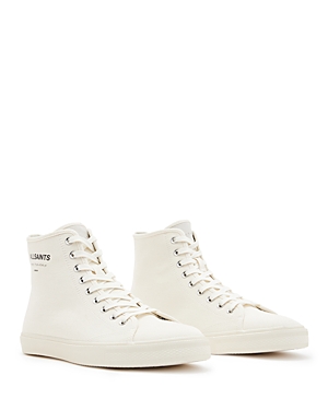 Shop Allsaints Men's Underground Lace Up High Top Sneakers In Off White