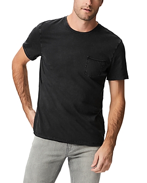 Paige Ramirez Cotton Solid Pocket Tee In Vintage Black
