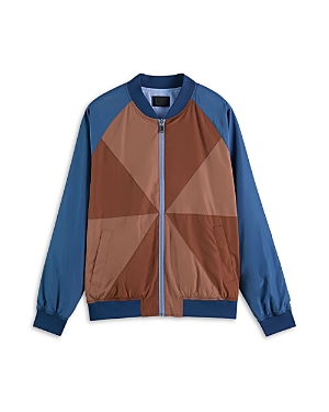 Shop Scotch & Soda Cut And Sew Reversible Bomber Jacket In Ocean