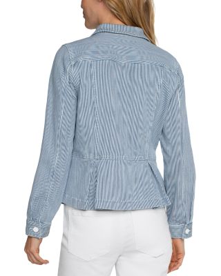 Chambray Peplum Jacket