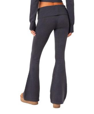 Desiree Knitted Low Rise Fold Over Pants