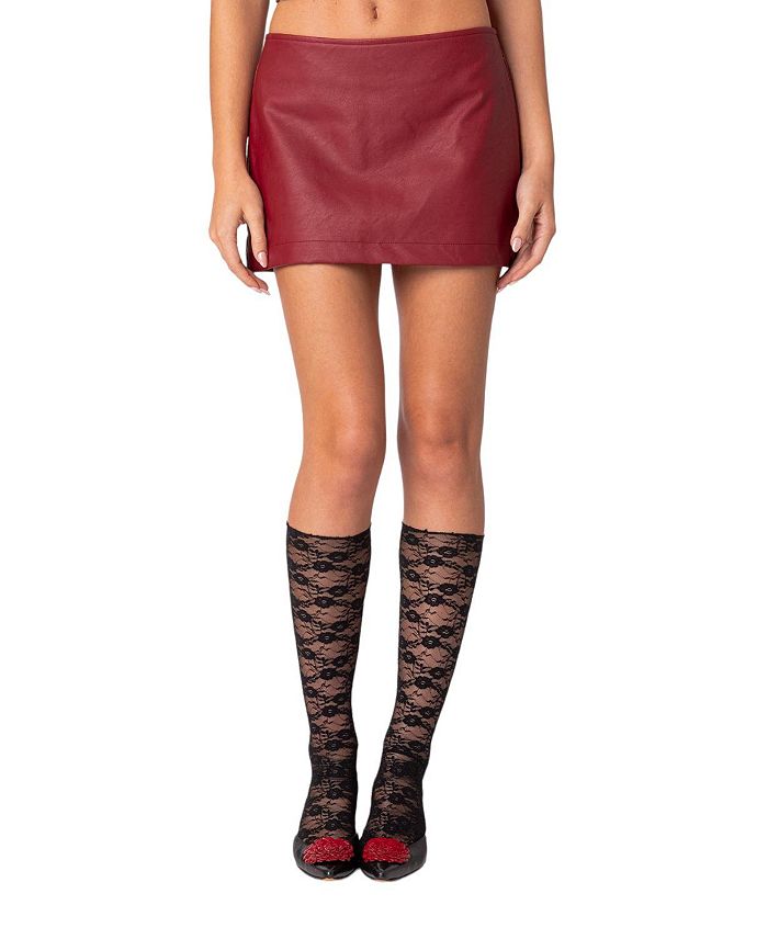 Aster Faux Leather Mini Skirt