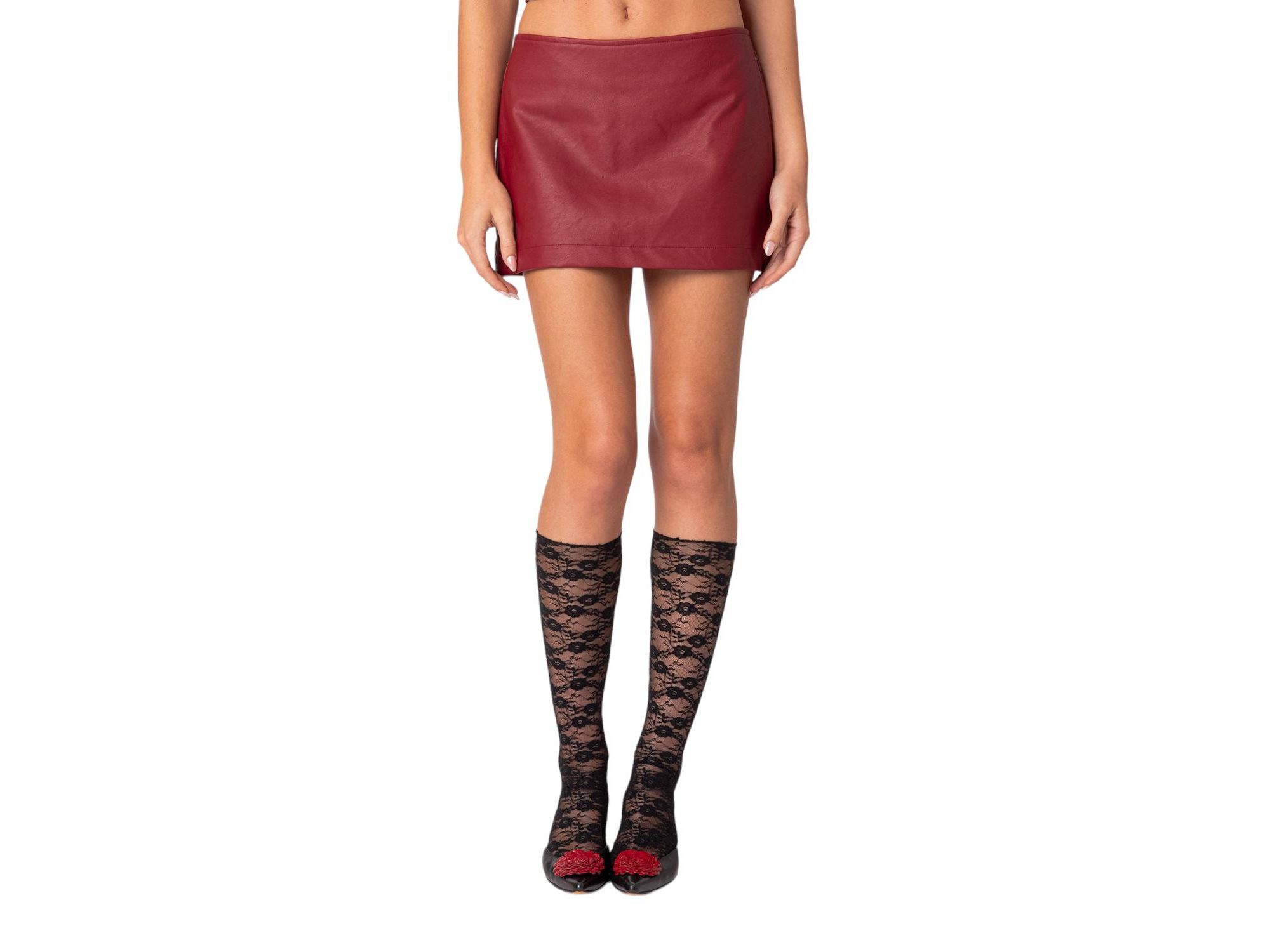 Aster Faux Leather Mini Skirt - Image 1