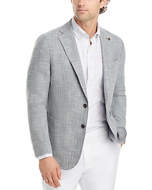Peter Millar Crown Crafted Nova Basketweave Soft Jacket In Gale Grey