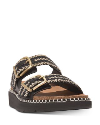 Cole Haan crossover-strap leather slides - Brown