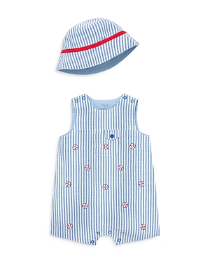 Shop Little Me Boys' Baseball Sunsuit & Hat - Baby In Blue