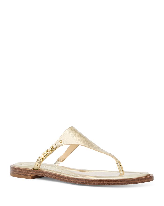 Michael Kors Women s Daniella Gold Thong Sandals Bloomingdale s