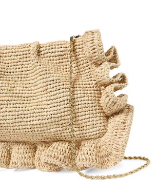 Mavis Ruffle Trim Flat Clutch