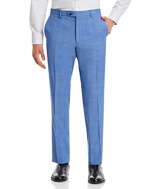Shop John Varvatos Tonal Plaid Slim Fit Suit Pants In Light Blue