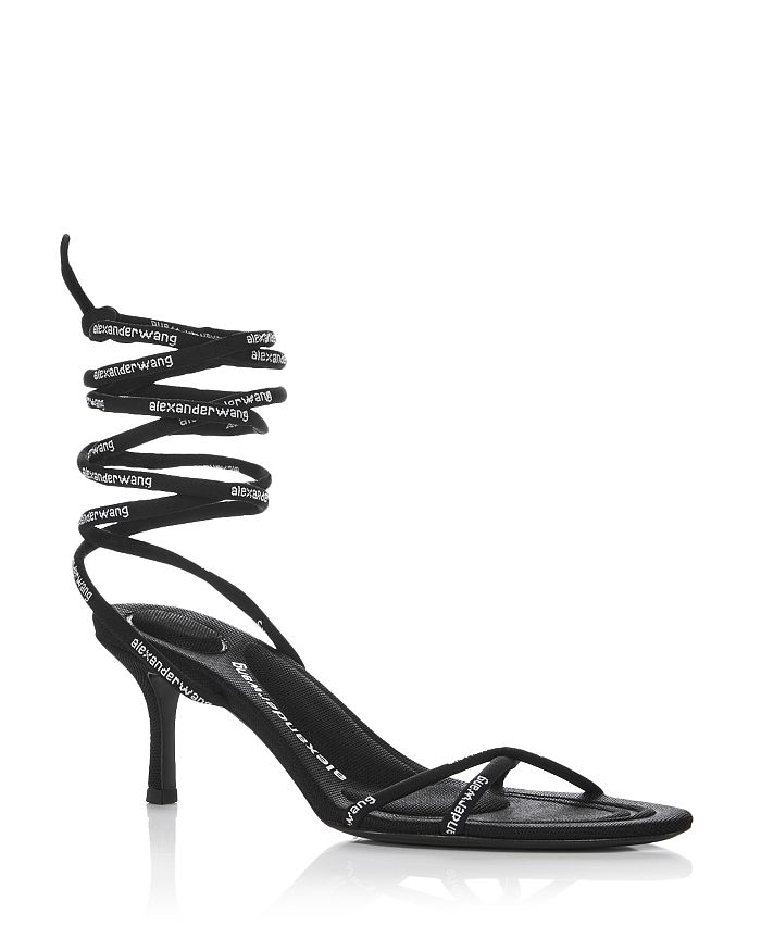 Alexander Wang Women's Helix Logo Strappy Heeled Sandals | Bloomingdale's