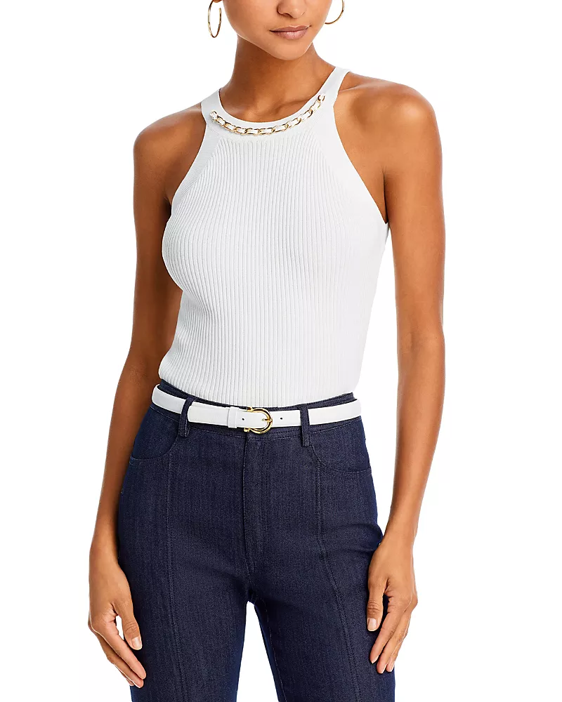 Generation Love Tulip Chain Trim Halter Top