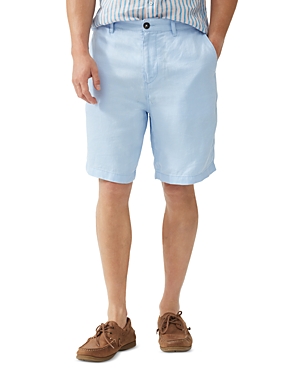 Shop Rodd & Gunn Westlock Linen 9 Shorts In Aquamarine