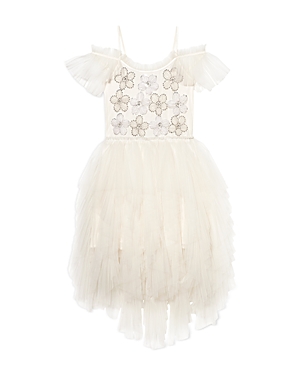 Shop Tutu Du Monde Girls' Embroidered Tutu Dress - Little Kid, Big Kid In Milk