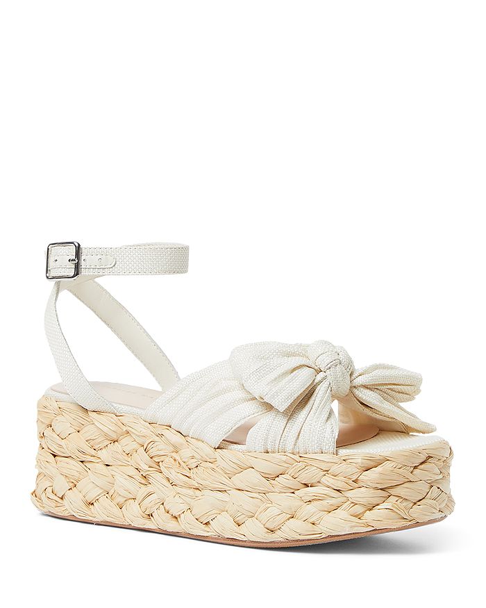 Knotted Strap Espadrille Platform Sandals