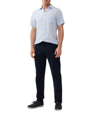 Ellerslie Linen Textured Classic Fit Button-Up Shirt