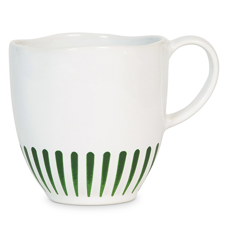 Juliska Sitio Stripe Mug In Basil