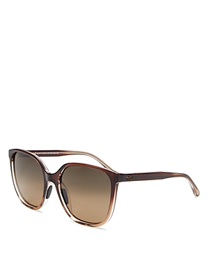 Shop Maui Jim Good Fun Square Sunglasses, 57mm In Brown/brown Gradient