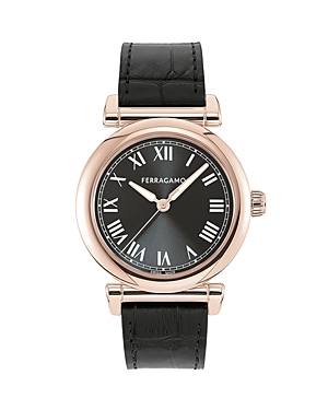 Shop Ferragamo Allure Watch, 36mm In Black