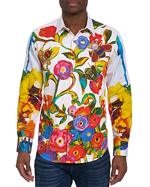 ROBERT GRAHAM THE BEGILDED LIMITED EDITION COTTON CLASSIC FIT BUTTON DOWN SHIRT