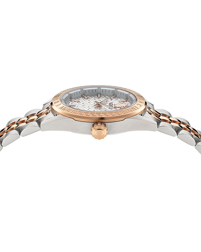 Versace V Code Watch, 36mm In Silver/two-tone