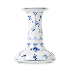 Royal Copenhagen Blue Fluted Plain 4.53 Candle Holder In Blue