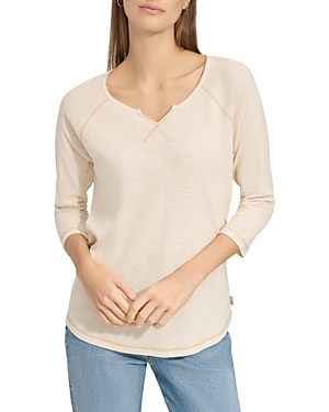 Shop Marc New York Waffle Knit Top In Sand