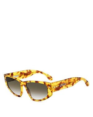Shop Isabel Marant Cat Eye Sunglasses, 57mm In Yellow/green Gradient