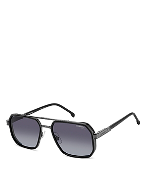 Shop Carrera Square Sunglasses, 58mm In Black/gray Polarized Gradient