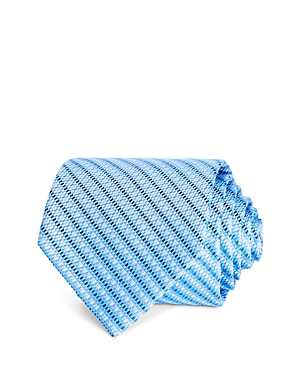 Shop The Men's Store At Bloomingdale's Woven Geo Classic Tie 100% Exclusive In Medium Blue