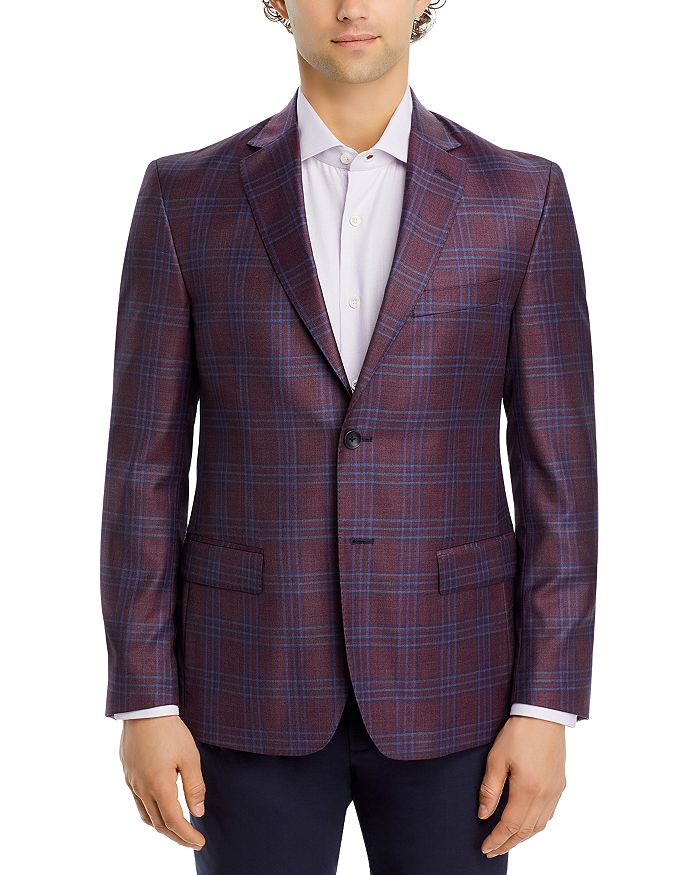 The Men's Store at Bloomingdale's Plaid Regular Fit Sport Coat ...