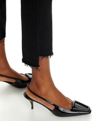 The Insider High Rise Crop Step Fray Bootcut Jeans in Not Guilty