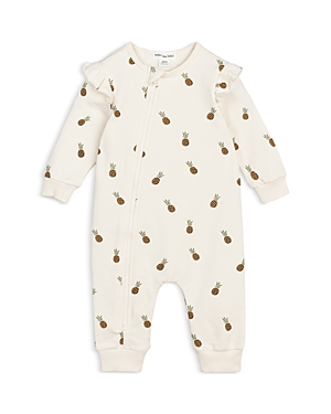 Miles The Label Girls' Wild Pineapple Cotton Blend Coverall - Baby In Beige