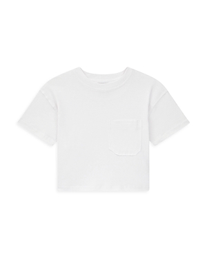 Shop Dl1961 Girls' Short Sleeve Pocket Tee - Big Kid In White