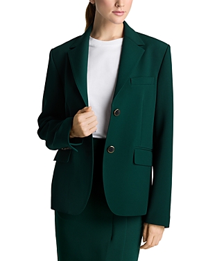 Shop St John Stretch Cady Blazer In Spruce