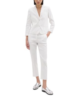 Theory Shrunken Patch Pocket Blazer & Treeca Slim Cropped Trousers