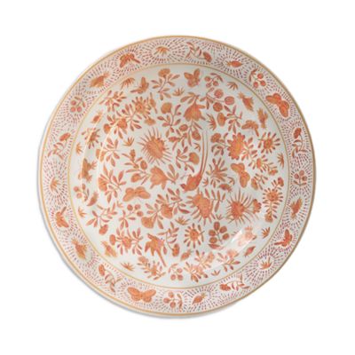 Mottahedeh - Sacred Bird & Butterfly Orange Charger Plate