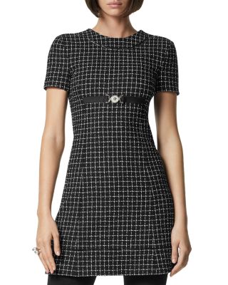 Versace - Checked Tweed Mini Dress