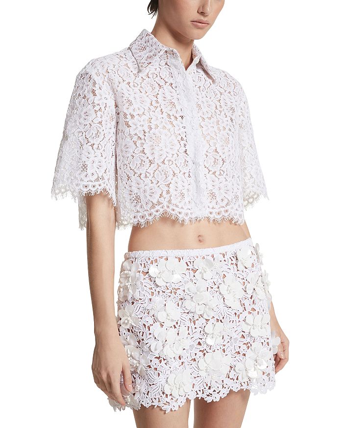 PLM-S252-70368VRW BLACK CORDED LACE TOP
