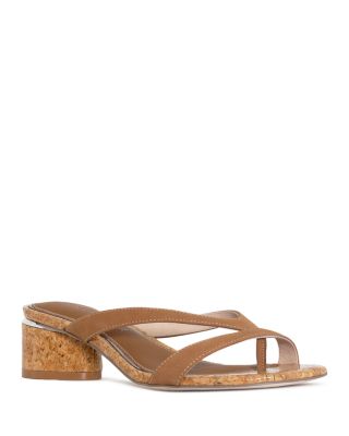 thumbnail image 2 of Donald J Pliner Lisa Ilyna Rock Cork Lace-Up Slingback Heels 10 2 of 10