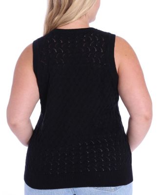  Plus Size Cotton Pointelle Tank