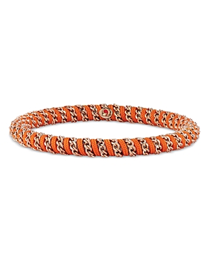 Roberto Demeglio 18K Rose Gold Gio Orange Nautical Cord Stretch Bracelet
