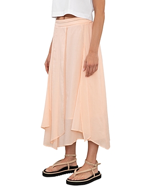 Shop Peserico Asymmetrical Midi Skirt In Bellini