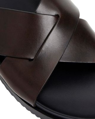 Men's Bologna Double Strap Woven Slip On Slide Sandals 